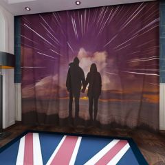 Couple Date Night Window Curtains CUR-0096