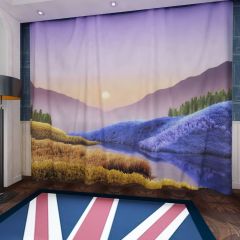 Dusk Landscape Window Curtains CUR-0111