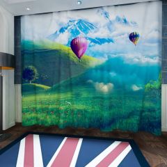 Hot Air Balloons Scenery Window Curtains CUR-0114