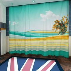 Lone Tree Clouds Window Curtains CUR-0123