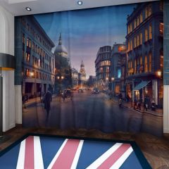 London Cityscape Window Curtains CUR-0131