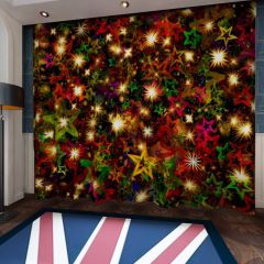 Christmas Stars Christmas Decoration Window Curtains CUR-0132