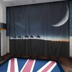 Camels Silhouette Window Curtains CUR-0133