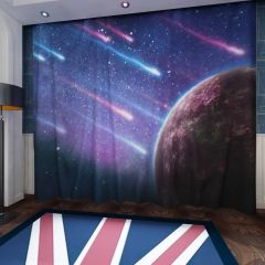 Planet Comet Window Curtains CUR-0145