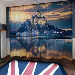 Mont Saint-Michel Island Window Curtains CUR-0155