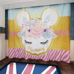 Birthday Animal Cartoon Window Curtains CUR-0171