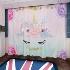 Birthday Bloom Petal Window Curtains CUR-0173