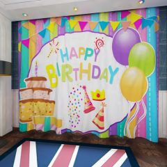 Crown Cake Gift Window Curtains CUR-0189