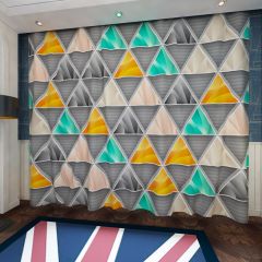 Pattern Triangle Window Curtains CUR-0194