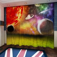 Shooting Star Galaxy Window Curtains CUR-0200