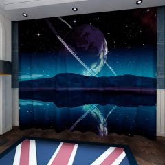 Nature Galaxy River Window Curtains CUR-0201