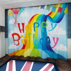 Birthday Colors Window Curtains CUR-0205