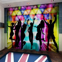 Stage Dancers Light Window Curtains CUR-0207