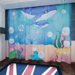 Seaweeds Animal Ocean Window Curtains CUR-0219