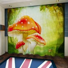 Fungus Woods Grass Window Curtains CUR-0222