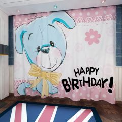 Birthday Cartoon Animal Window Curtains CUR-0223