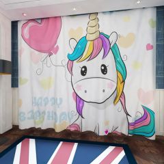 Cartoon Heart Animal Window Curtains CUR-0232