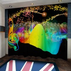 Colors Light Music Window Curtains CUR-0254