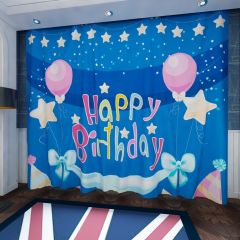 Balloon Star Glass Window Curtains CUR-0262