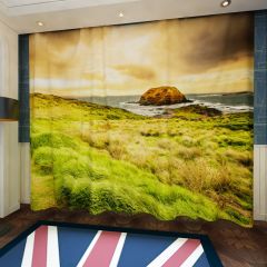 Cloud Grass Water Window Curtains CUR-0266