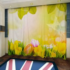 Flower Leaves Window Curtains CUR-0268