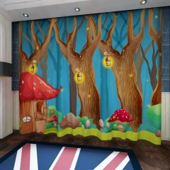 Tree House Plant Window Curtains CUR-0277