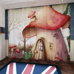 Mushroom Tree Window Curtains CUR-0279