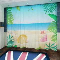 Sea Sand Plant Seaside Window Curtains CUR-0281