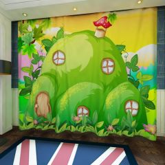 Leaves Mushroom House Window Curtains CUR-0292