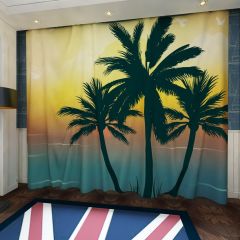 Tree Sunset Window Curtains CUR-0302