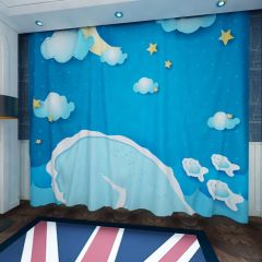 Moon Cloud Window Curtains CUR-0305