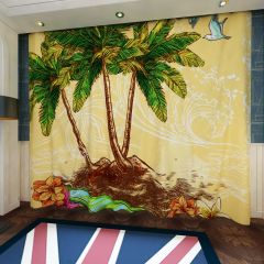 Tree Flower Window Curtains CUR-0306