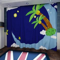 Moon Star Window Curtains CUR-0307