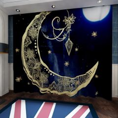 Star Moon Window Curtains CUR-0309