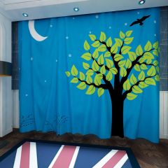 Tree Bird Window Curtains CUR-0312