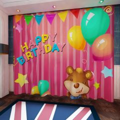 Bear Balloon Star Window Curtains CUR-0320