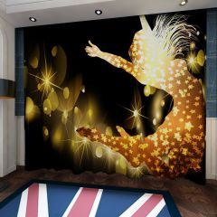 Stars Girl Window Curtains CUR-0325