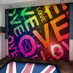 Colour Shiny Love Window Curtains CUR-0331