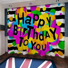Birthday Colors Window Curtains CUR-0335