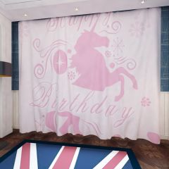 Birthday Pink Window Curtains CUR-0336