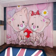 Butterfly Cat Window Curtains CUR-0343