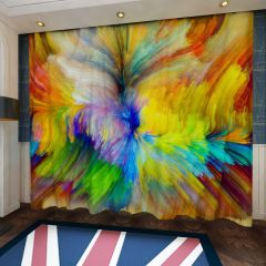 Colorful Lines Window Curtains CUR-0350