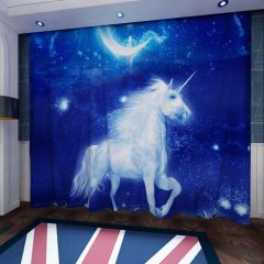Unicorn Moon Window Curtains CUR-0353