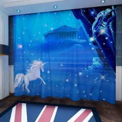 Sea Horse Star Window Curtains CUR-0383