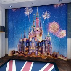 Castle Firework Night Sky Window Curtains CUR-0384