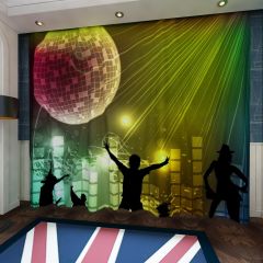 Stage Light People Ball Window Curtains CUR-0392