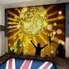 Stage Light People Ball Joy Window Curtains CUR-0393