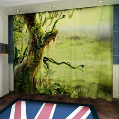 Forest Tree Grass Light Window Curtains CUR-0427