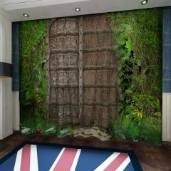 Door Grass Flower Light Window Curtains CUR-0434