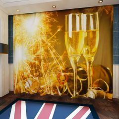 Glass Firework Night Drinks Window Curtains CUR-0454